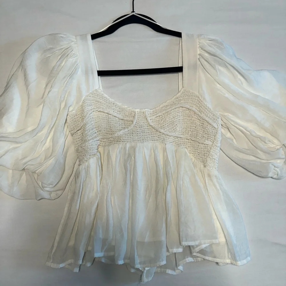 Vestique Cream Puff Sleeve Blouse - Picture 3 of 5